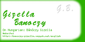 gizella banoczy business card